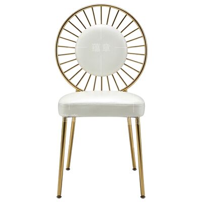 Kursi Acara Mewah Pernikahan Stainless Steel Makan Belakang Bulat Grosir