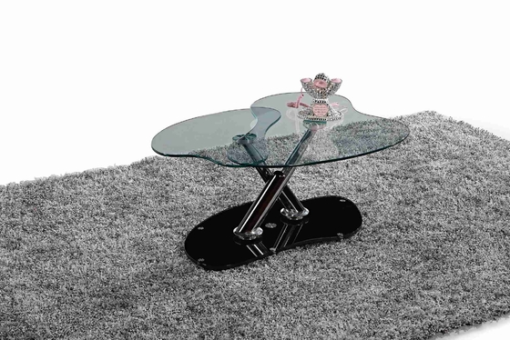 Oval Top Rotated Folded Side Table Untuk Ruang Tamu Hiasi OEM