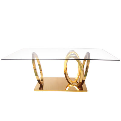 Harga bagus East West Furniture Dublin Meja Makan Persegi Panjang Lingkaran Berpotongan on line