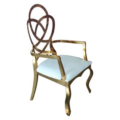Harga bagus Flower Design Arm Chair Kursi Penerimaan Kursi Makan Untuk Pernikahan on line