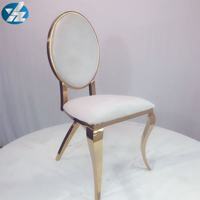 Harga bagus Cross Back Velvet Chair Chrome Legs Elegant White Wedding Banquet Chair on line