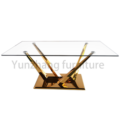 Telescopic Revolving Round Folding Rectangular Dining Table 8 kursi Untuk Hotel Apartemen