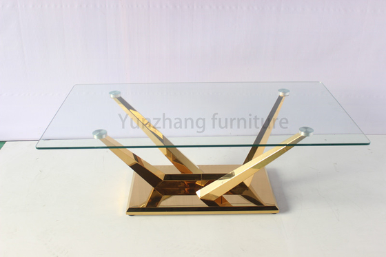Meja kopi logam stainless steel modern meja kopi marmer mewah teh