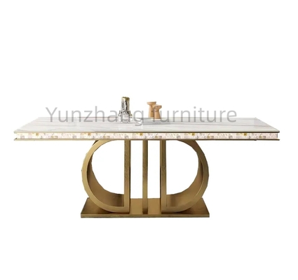 Meja Perabotan Rumah Besar Stainless Steel Ketebalan Atas 10mm