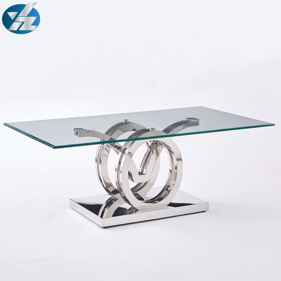 60 Inci Lebar Stainless Steel Meja Makan Kursi Set Dengan 6 Kursi