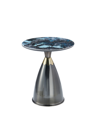 Meja pusat kaca modern stainless steel extendable tempered berputar meja kopi emas furnitur ruang tamu