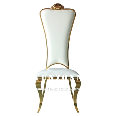High Back Golden Bride And Groom Chair Kursi Perjamuan Pernikahan Elegan