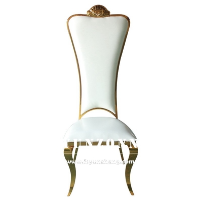High Back Golden Bride And Groom Chair Kursi Perjamuan Pernikahan Elegan