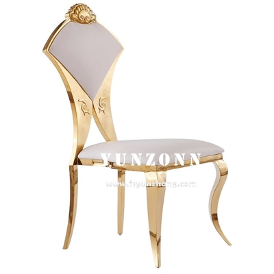 New Design Hotel Banqeut Wedding Chair Kursi bentuk kipas belakang Kursi stainless steel