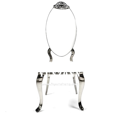 Luxury Hotel Restaurant Metal Chair Crown Design emas stainless steel kursi pernikahan kerajaan