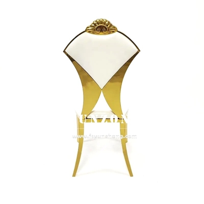 New Design Hotel Banqeut Wedding Chair Kursi bentuk kipas belakang Kursi stainless steel