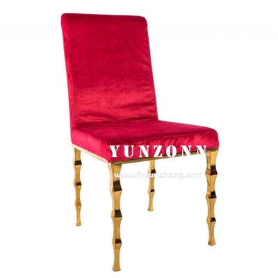 Kursi Perjamuan Berlapis Velvet Hitam yang Elegan Dengan Kaki Bambu