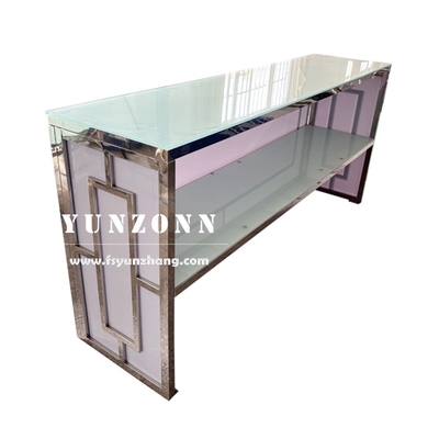 Furniture Hotel Modern Fashion Desain Wine Bar Meja Perhiasan Perak High Bar Counter