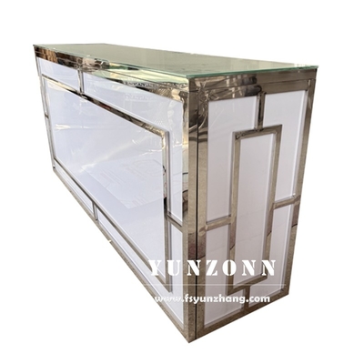 Furniture Hotel Modern Fashion Desain Wine Bar Meja Perhiasan Perak High Bar Counter