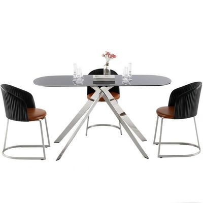 Kaki Logam Stainless Steel Furnitur Makan Modern Untuk Dekorasi Rumah Kantor