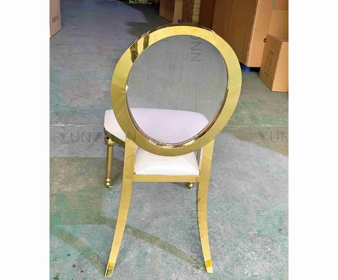 Akrilik Kembali kursi acara kursi makan SS emas sewa furniture