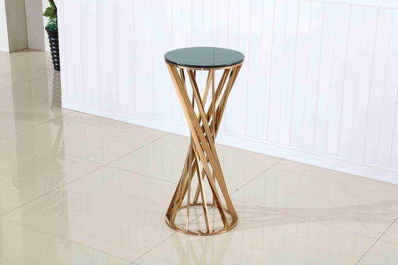 Rak Tanaman Dekoratif Pub Meja Kursi Set Pot Bunga Stainless Steel Berdiri Untuk Pesta Acara Pernikahan