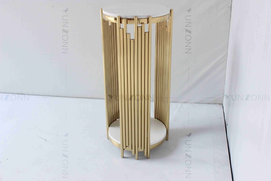 Strip Tidak Teratur Meja Konsol Kecil Rangka Besi Stainless Steel Modern Sederhana