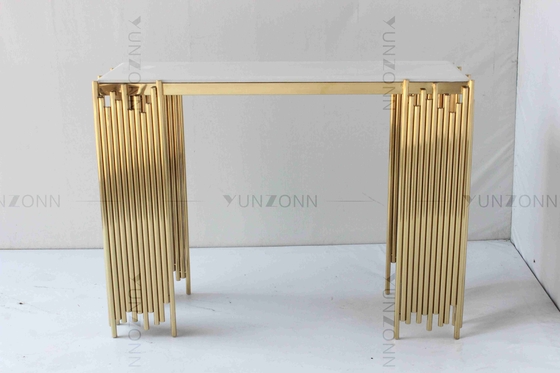 Tubular Modern White Dan Gold Console Table Wall Cabinet Shelf Luxury Furniture