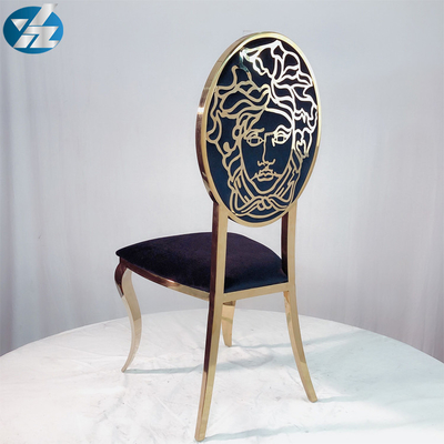 Versache Back Black Velvet Kursi Makan Kursi Emas Stainless Steel