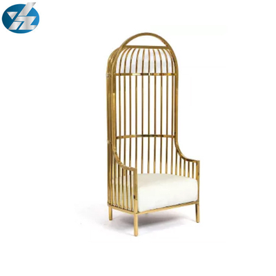 Kursi Sangkar Burung Emas Warna-warni Kursi Pengantin 10KGS 201 Stainless Steel