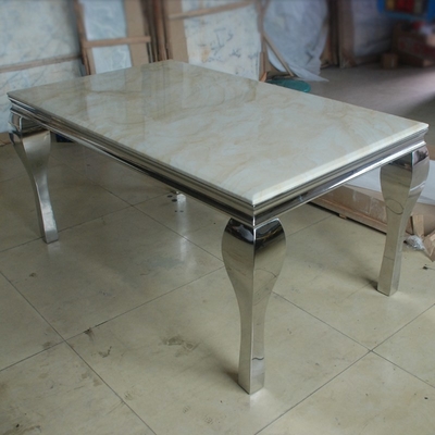 Meja Perjamuan Pernikahan Perak Eropa 150X90X75 Meja Ruang Makan