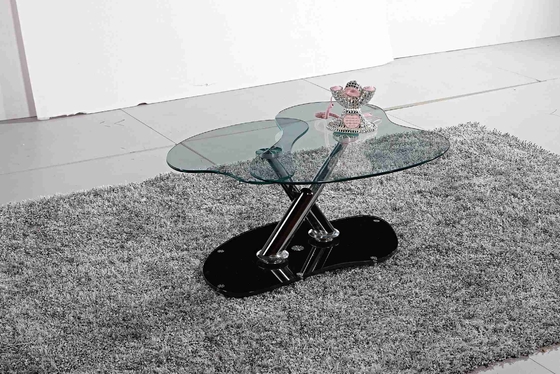 Oval Top Rotated Folded Side Table Untuk Ruang Tamu Hiasi OEM