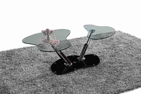 Oval Top Rotated Folded Side Table Untuk Ruang Tamu Hiasi OEM