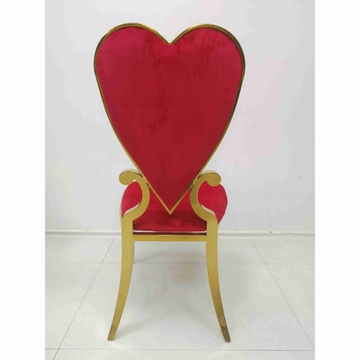 Poker Red Heart Pernikahan Kursi Perjamuan Kulit Beludru Bantal Perabot Ruang Makan