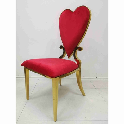 Poker Red Heart Pernikahan Kursi Perjamuan Kulit Beludru Bantal Perabot Ruang Makan