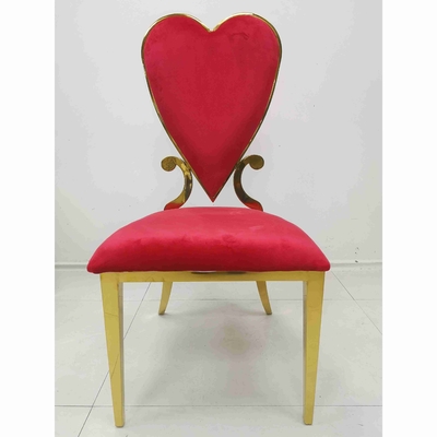Poker Red Heart Pernikahan Kursi Perjamuan Kulit Beludru Bantal Perabot Ruang Makan