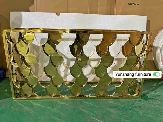Meja Konsol Meja Bar Logam Warna Emas 150cmx40cmx80cm 201SS