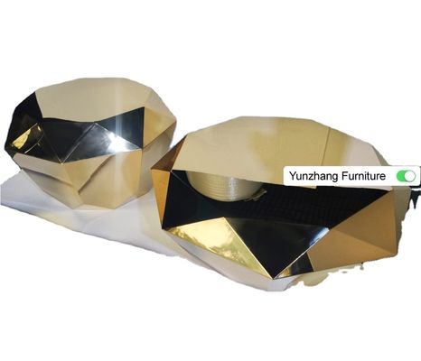 Harga yang bagus Gold Color Side Table End Table Living Room Set Dekorasi Hotel on line