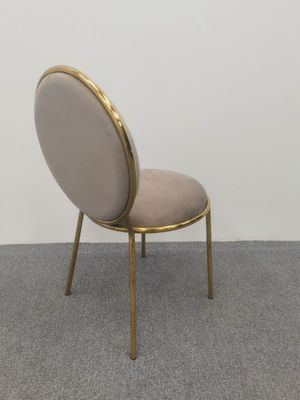 Kursi makan beludru cokelat bulat Kursi belakang meja makan bulat murah dan kursi