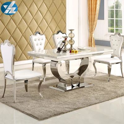 Harga yang bagus GLASS/MARBLE Meja atas Meja makan untuk furnitur ruang makan kontemporer on line