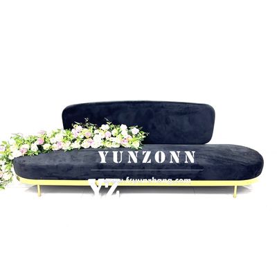 Sofa Santai Modular Mewah Beludru Hitam Bergaya Modern untuk Ruang Tamu dan Hotel