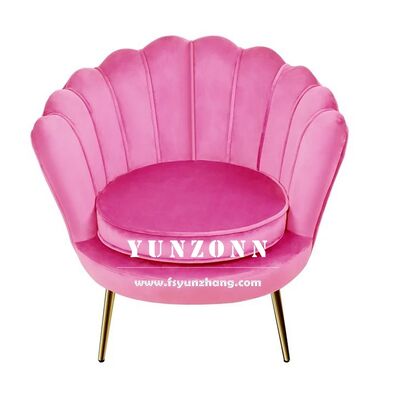 Harga bagus Sofa Cangkang Kerang Modern dengan Rangka Baja Tahan Karat dan Kombinasi Beludru untuk Hotel, Ruang Tamu, Ruang Makan, Mal on line