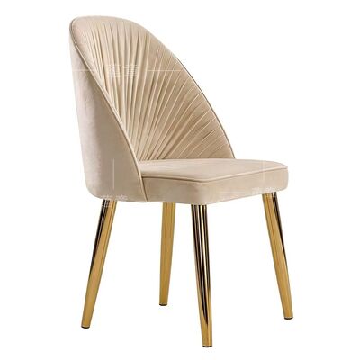 Harga bagus Sewa Acara Bantal Beludru Furnitur Aula Perjamuan Digunakan Kursi Perjamuan Baja Tahan Karat Emas Modern on line