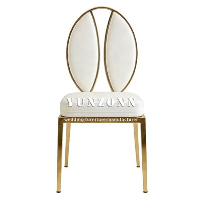 Harga bagus Modern Mewah Emas Baja tahan karat Hotel Komersial Dining High End Model Baru Royal Wedding Chair Acara Pernikahan on line