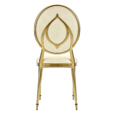 Harga bagus Modern Mewah Emas Baja tahan karat Hotel Komersial Dining High End Model Baru Royal Wedding Chair Acara Pernikahan on line