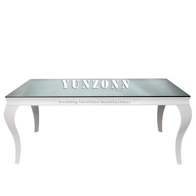 Harga bagus Grosir Populer Meja persegi panjang Putih Pernikahan Meja Dotel untuk Pernikahan Ulang Tahun Acara luar ruangan on line