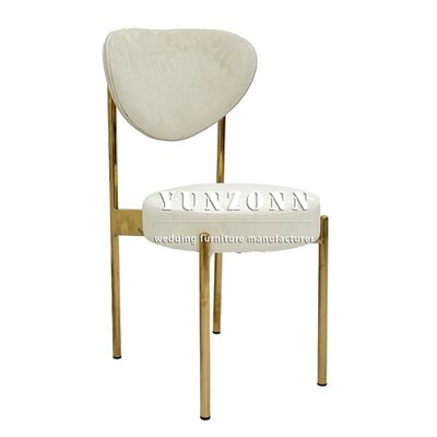 Harga bagus Produsen Grosir Perabot Pernikahan Emas Penjualan Baja Rinsless Luxury Metal Kursi untuk Acara on line