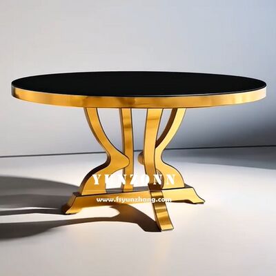 Harga bagus Meja makan bulat gaya baru dari stainless steel Meja pernikahan untuk hotel on line