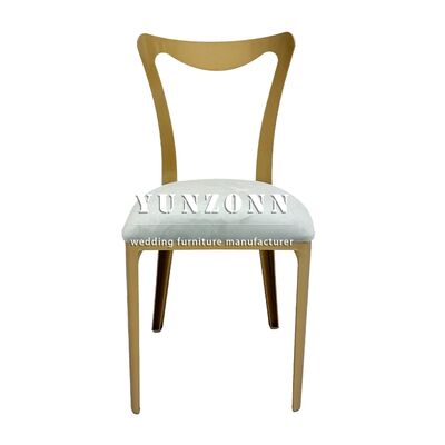 Harga bagus Kursi Royal Events Pesta Pernikahan Logam Baja Tahan Karat Furnitur Ruang Makan Modern on line