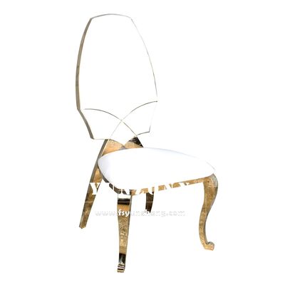 Harga bagus New Style Wedding Event Furniture High Back Metal Stainless Steel Banquet Party Wedding Dining Chairs untuk Event on line