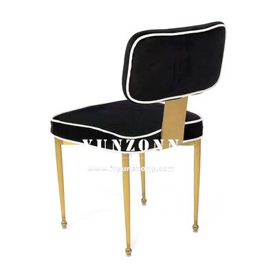 Harga bagus Luxury Black Velvet Wedding Chairs Party and Event Desain yang dapat ditumpuk untuk Hotel-Wholesale on line