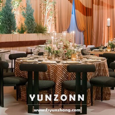 Harga bagus Furnitur Pernikahan Kursi Perjamuan Vip Rangka Logam Besi Hitam Mewah on line