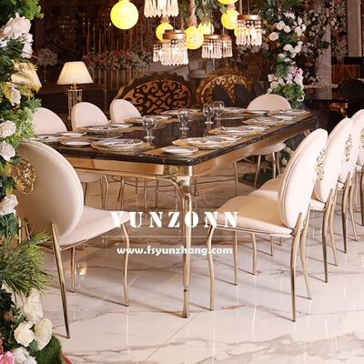 Harga bagus Modern Meja Makan Marmer Mewah Set Gaya Desain Baru untuk Interior dan Luar Ruang Furnitur Hotel untuk Ruang Makan on line