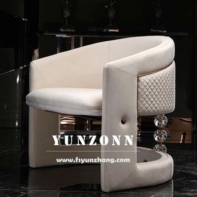 Harga bagus Kursi Sofa Lounge Berlapis Beludru Gaya Nordic Modern Nyaman dengan Sandaran Kristal Kursi Berlengan Kursi Lounge Ruang Tamu on line