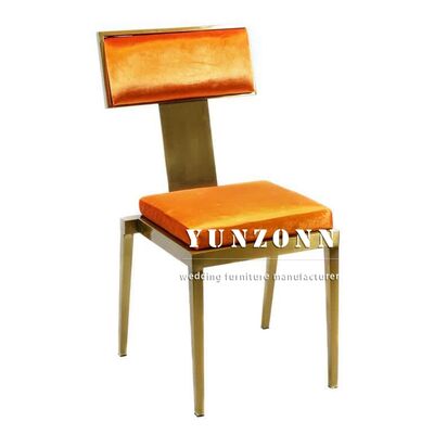 Harga bagus Kursi Baja Tahan Karat Mewah Disikat untuk Acara Muslim Desain Sederhana Kursi Perjamuan Beludru untuk Restoran Pernikahan on line